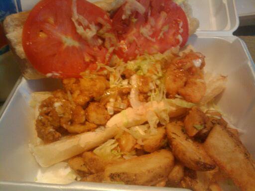 Half Shrimp, Half Oyster Po-Boy from New Orleans Hamburger & Seafood Co.