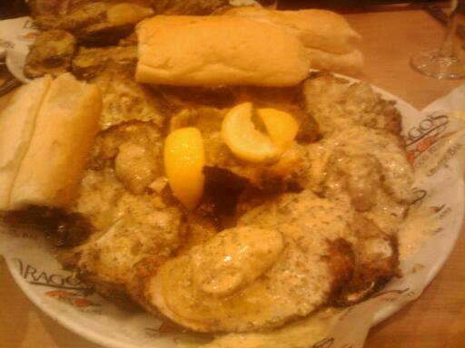 Drago's Chargrilled Oysters on the half shell w/french bread