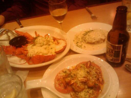 Stuffed Lobster, Crabcakes, Shrimp Ruth