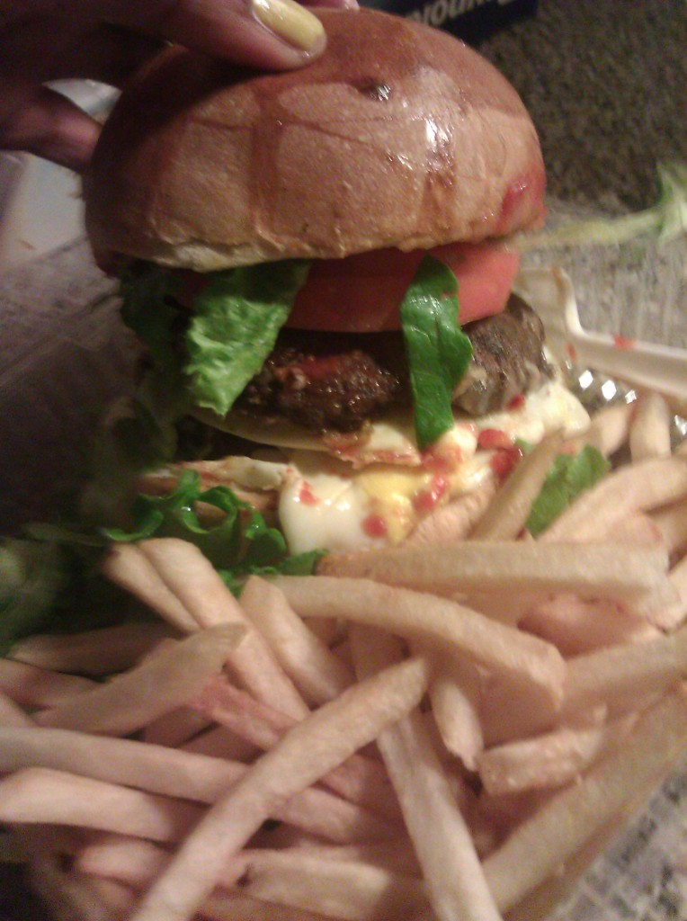 Burger from Patisserie des Ambassades, Harlem NYC