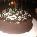 Birthday Cake: Devil's Food w/vanilla mascarpone filling, chocolate glaze