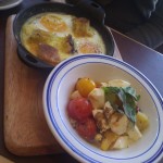 Baked Eggs w/Tomato, Mozzarella